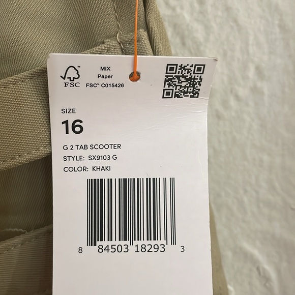 FRENCH TOAST Girl's Adjustable Waist Two-Tab Scooter Size 16 In Khaki - Picture 6 of 9